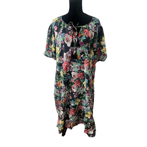 ZAHAVA TIE NECK MIDI DRESS - XL - Picture 3 of 7